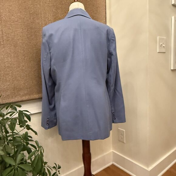 Appleseeds Wool Blazer Sweater Set Women's 14/M Cornflower Blue‎ Turtleneck EUC - Picture 6 of 10